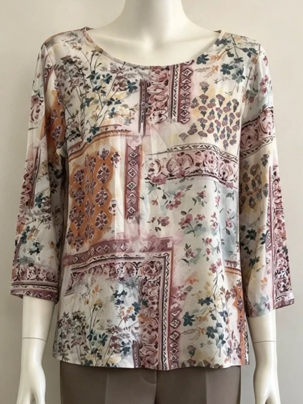 Together Patchwork Print Top size 14